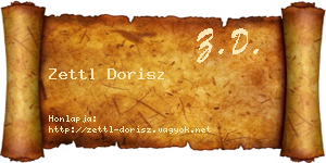 Zettl Dorisz névjegykártya